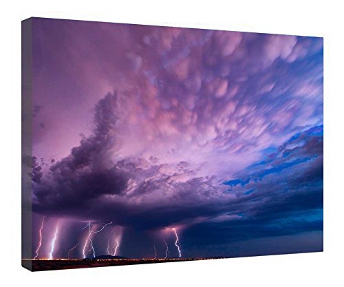 Toile violet éclair tempête pour une ambiance captivante