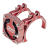 DKKY RC Motor Cooling Fan Heatsink 40-43mm Adjustable for Arrma Axial Traxxas 1/8 1/10 RC Crawler Car 4274 4068 4268 with 42mm Motor (Red) -  DKKY DKKY Racing