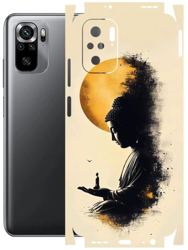Image of AtOdds - Full Body Back Screen Guard Protector Film - Lamination Wrap Skin Sticker Compatible with REDMI Note 10 | Scratchproof Matte Finish (Divine)