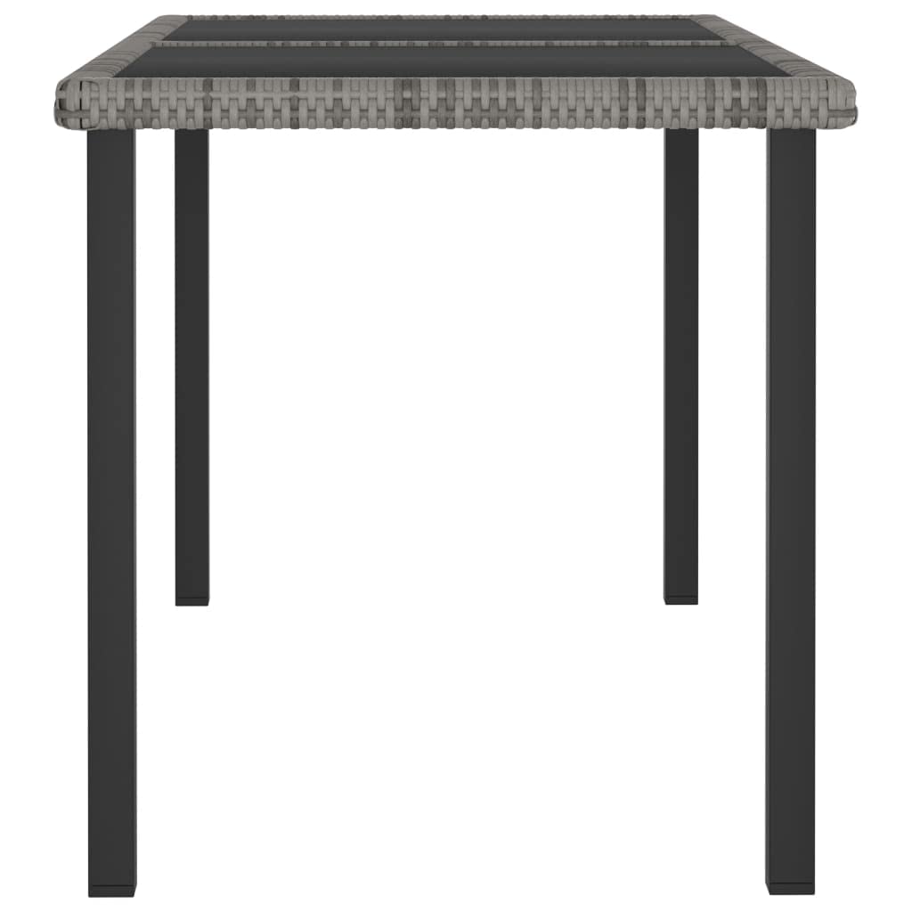 vidaXL Juego de Comedor para Jardín 5 Piezas Terraza Exterior Hogar Muebles Cocina Silla Mesa Asiento Suave con Respaldo Ratán Sintético Gris