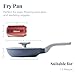 PRICUSIS Nonstick Ceramic Frying Pan with Lid, Non Toxic Skillet, Healthy Egg Pan Nonstick Omelet Pan Chef's Pan, PTFE PFOA & PFAS Free, Induction Compatible (8Inch W/L)