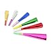 Maxi Products Trompetas de Cartón y plástico con Colores Metalizados para Fiestas - 6 Unidades