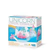 4M Crystal Growing Unicorn Terrarium, Easy to Use, Strong and Durable, Make Your Own Crystal Terrarium, STEM Toy, Stimulates Creativity