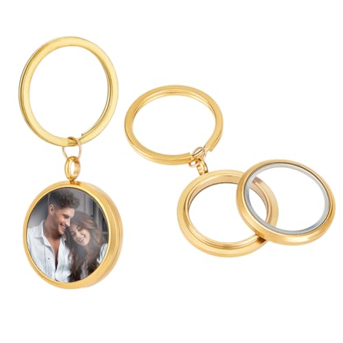 Porte-clés ronds UNICRAFTALE pour protéger vos clés avec un médaillon d'amitié personnalisable