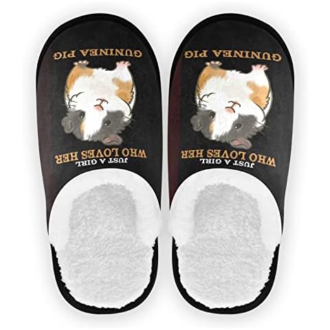 White Guinea Pig Spa Slippers House Slippers Memory Foam Slippers Indoor Outdoor Non-Slip Home Shoes M for Men Woman Cover