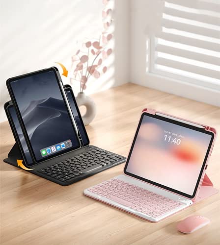 iPad 11(A16)/iPad 10 L[{[hP[X}EXt cu y[ ۂL[ 󂭂ڂ 360x] iPad10 2022/iPad 11 2025 L[{[h Jo[ }Olbg   , sN