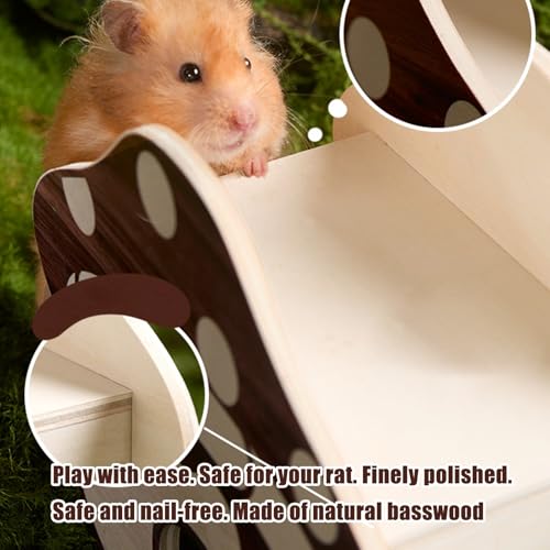 Grotte pour hamster anti-mastication abri bois sécurisé pour gerbille - 5