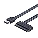 CableCreation 50CM Power Esata (eSATAp) to Sata 22Pin Hard Disk Drive (7Pin + 15Pin) Cable, Comb eSATA USB 2.0(Not Common USB) Power Data Cable Adapter for 2.5" Hard Disk Drive 0.5M/1.6ft Black