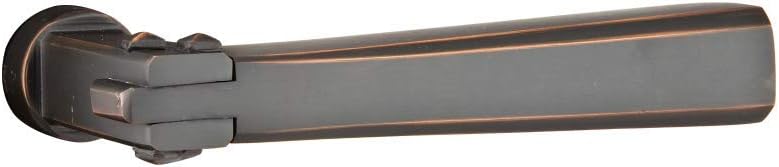 EMTEK Arts & Crafts Tubular Entry Set with Matching Finish Arts & Crafts Lever - Choice of Left/Right Handing - Available in 4 Finishes - 4812ACRHUS10B - Right Handed (RH) - Oil Rubbed Bronze (US10B)