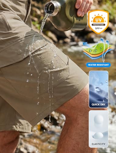 Image of Libin Men's Hiking Cargo Shorts with Pockets Work Shorts