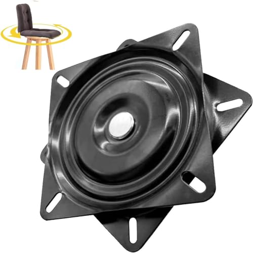 Rcbzzp Placa Giratoria Cuadrada, 177 * 177 * 28 mm, Rodamiento Placa Giratoria, Universal Placa Giratoria Cojinete, Rotatoria de 360°, para Taburetes, Mesas, Estanterías (7 Inch)