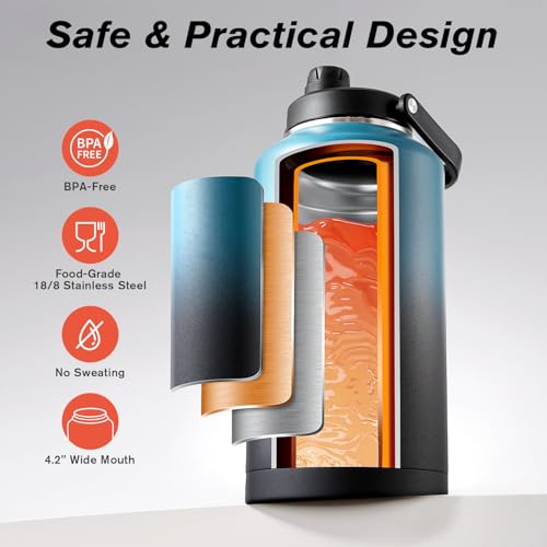 Image of Coolflask Titan 2 Gallon Water Bottle Insulated with Large Spout Lid