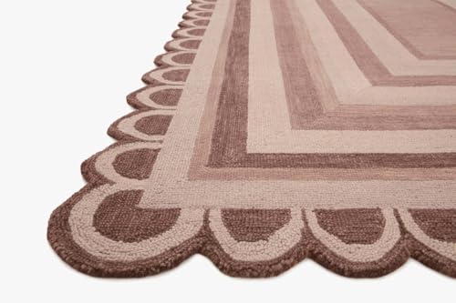 Image of Modern Irregular Shape Pattern Wool Carpet with Loop Texture Yarn Anti Shedding Carpet Size 9x12 Feet B2 Brown Multi Color
