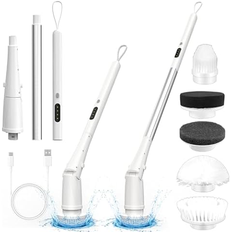 Kuckee Electric Spin Scrubber with 5 Brush Heads Cover