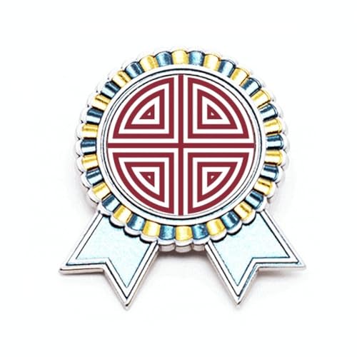 Broche chinoise traditionnelle en métal à quatre symboles protecteurs