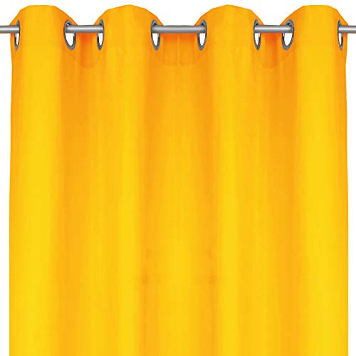 Bestlivings Blickdichte Orange Gardine mit Ösen in 140x145 cm (BxL), in vielen Größen und Farben