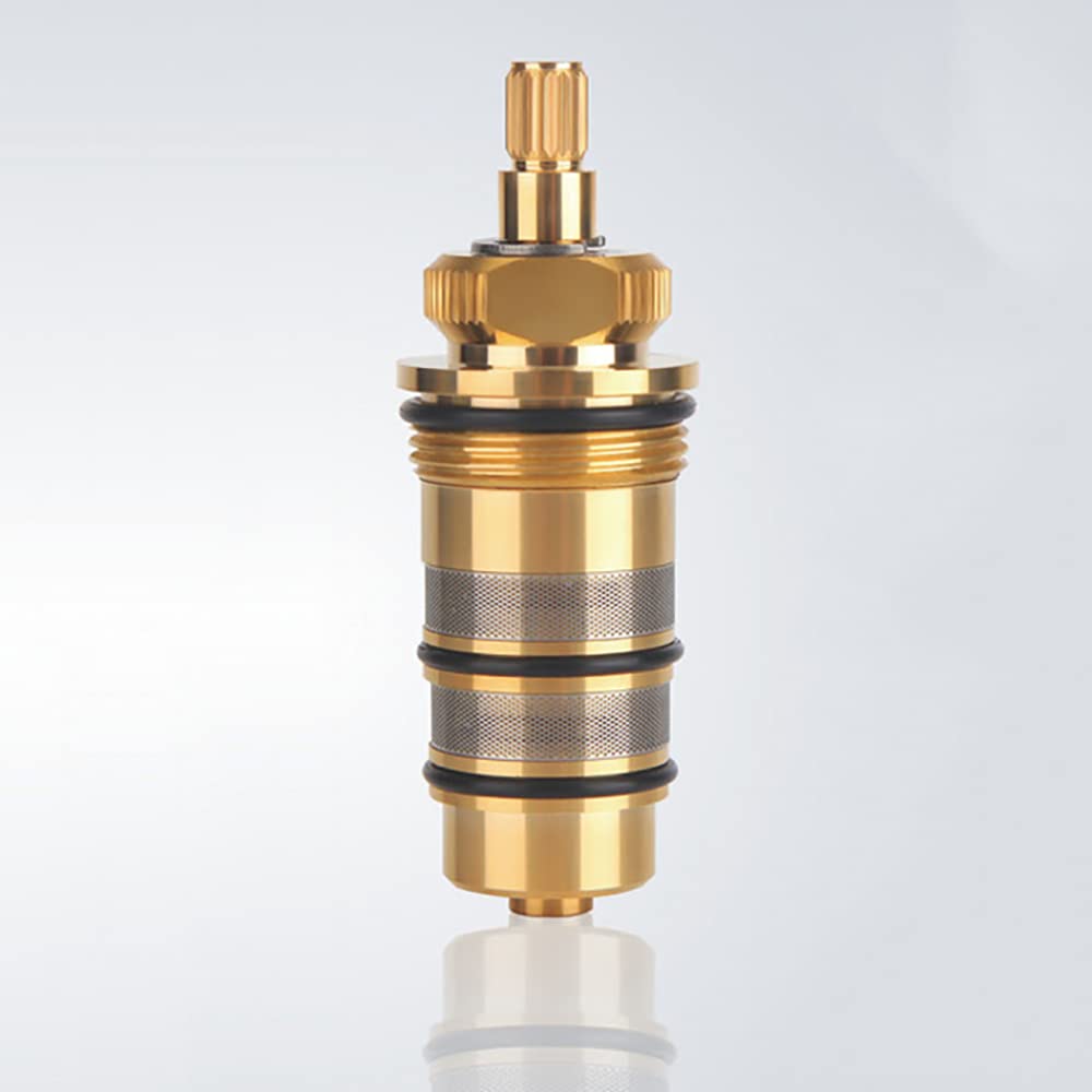Brass Ceramic Tap Cartridge, Ceramic Tap Valve Brass Bath Shower Thermostat Cartridge for Mixer Valve Shower Bar Mixer Tap Valve Cartridge