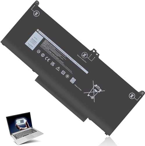 Image of MXV9V Battery for Dell Latitude 5300 5310 7300 7400 E5300 E5310 E7300 E7400 Series, Latitude 5300 5310 2-in-1,for dell inspiron 7300/7306 2-in-1 Black Series P96G P97G P99G P100G 5VC2M 829MX 7.6V 60Wh