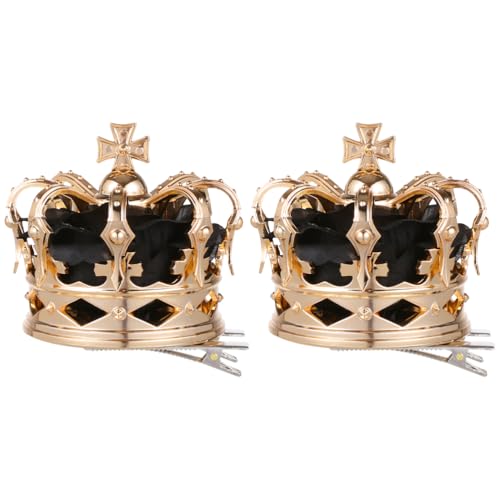 Idée cadeau anniversaire fille avec ce lot de deux épingles de cheveux couronne royale