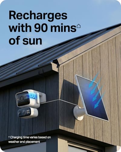 Image of Tapo 4K Security Camera Wireless Outdoor, Dual Lens Pan /Tilt, Battery Powered with Solar, 169 Wide-Angle Lens + 6mm Zoom Lens, Motion Track, Subscription-Free SD Storage or Optional Cloud - C675D KIT