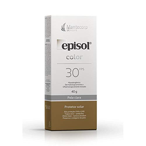 Protetor Solar Color Pele Clara Fps 30, 40G, Episol, Mantecorp Skincare