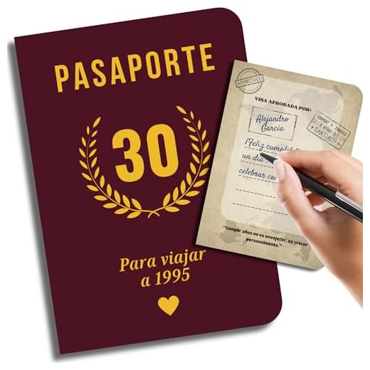 EQUIK PRODUCTS Tarjeta cumpleaños 30 años | 30 cumpleaños hombre, 30 cumpleaños mujer | Libro para firmar 30 cumpleaños, Libro de firmas 30 cumpleaños | Año 1995 | Pasaporte para viajar a 1995