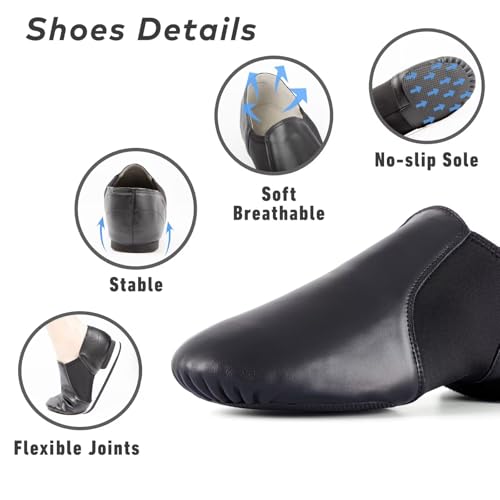 Dance Jazz Shoes Cowhide Leather Jazz Shoes for Women Men Adult2