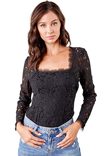 Sugar Lips womens Bodysuit,blouse Blouse, Black, X-Small US