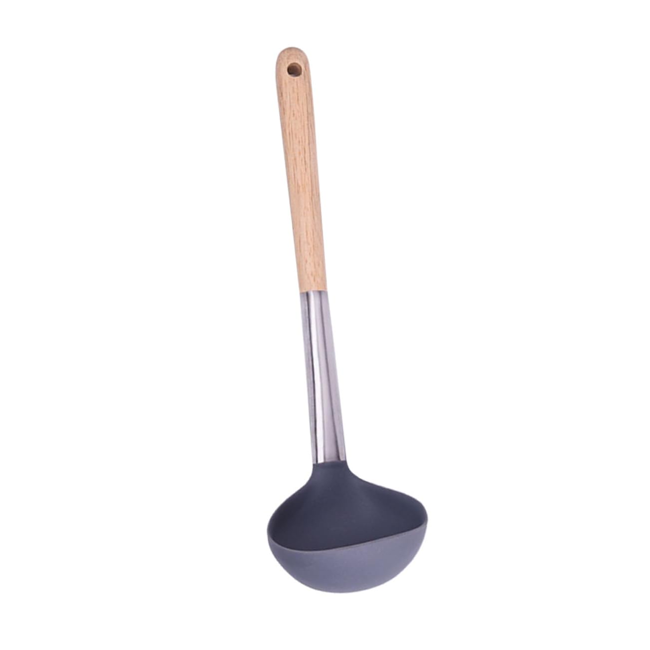 ABOOFAN 3 Stück Edelstahl Löffel Edelstahl Löffel Küchenkelle Weihnachts Stuffies Für Die Einweihungsfeier Mit Langem Griff Ergonomischer Griff Holzgriff Antihaft