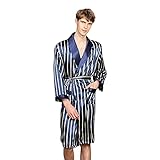 1. Tejido De Alta Calidad Con Tacto De Seda: Se adopta una tecnología innovadora en los pijamas para hombres para aprovechar tanto la seda de morera como el algodón. 95% Poliéster, 5% Spandex.¡Más suave que el algodón y duradero que la seda pura! Esta es una tela natural y transpirable. El satén sedoso se mezcla perfectamente con tu piel. La cómoda ropa de dormir te brinda un dulce país de los sueños.
