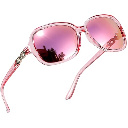 Image of SIPHEW Women's Polarized Sunglasses w UV400 Protection,Classic Sun Glasses | Vintage Sunnies,Wraparound Shade,Lightweight & Comfortable,Big Sunnies eyewear,Driving,Outdoors