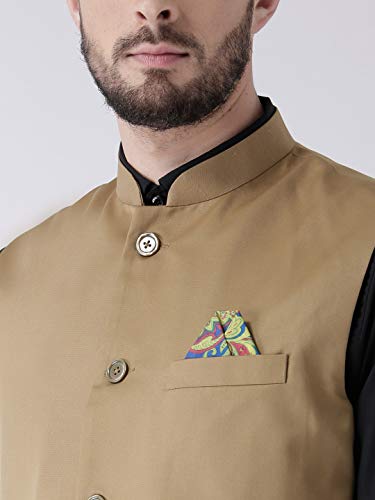 Image of hangup Men's Synthetic Notch Lapel Suit (2BasketTR Khakhi 44 Khaki