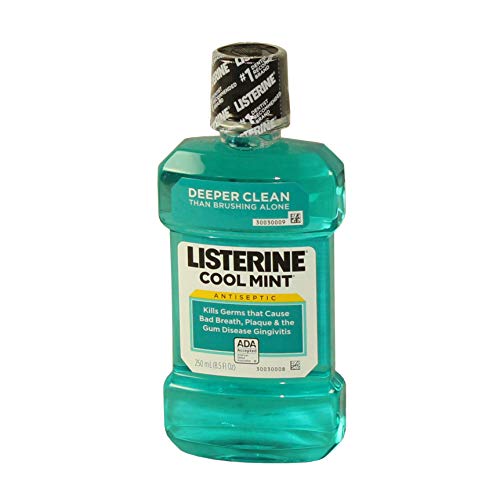 Listerine Antiseptic Mouthwash, Cool Mint 8.45 Oz / 250 Ml (Pack of 6)
