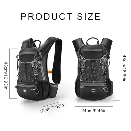 Sac à dos de course à pied léger et de cyclisme avec volume extensible - 3