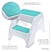 Dreambaby Toddler & Me 2 Step Stool - Designed for Kids & Adults - Holds up to 300lbs Maximum Weight Capacity - 10.5inch Tall & 15.4inch Wide - with Anti Slip Base Pads - Aqua - Model L6070