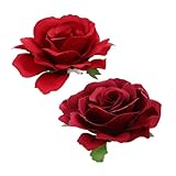 2個いバラ花髪飾り で なヘアクリップ パーティーや 婚式に 適な装