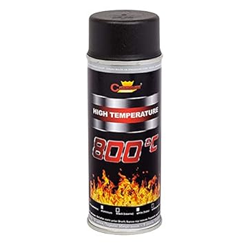400 mL Black Heat Resistant Paint Spray High-Temperature Stove Exhaust BBQ VHT XHT up to 800°C / 1472°F