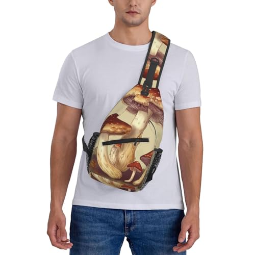 Bolso de Pecho Cruzado para Hombre Vintage Negro miniatura 7