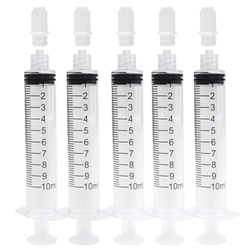 10ml Syringes Without Needles, 10cc Luer Lock Syringe - Disposable Individually Wrapped(10 Pack)