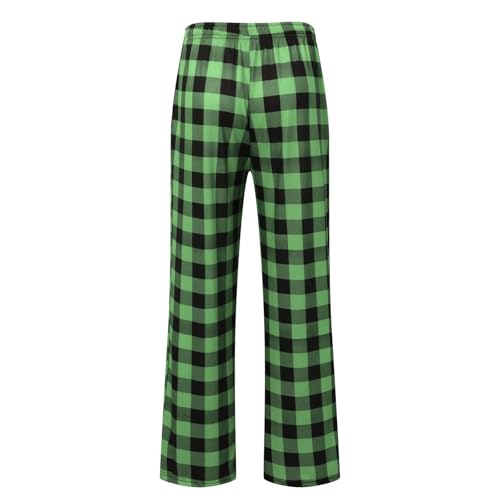 JiXiang Mens Pajama Pants Plaid Cozy Lounge Pants Baggy Lightweight Pjs Trousers Comfy Lounge Sleepwear Drawstring Pj Bottoms2