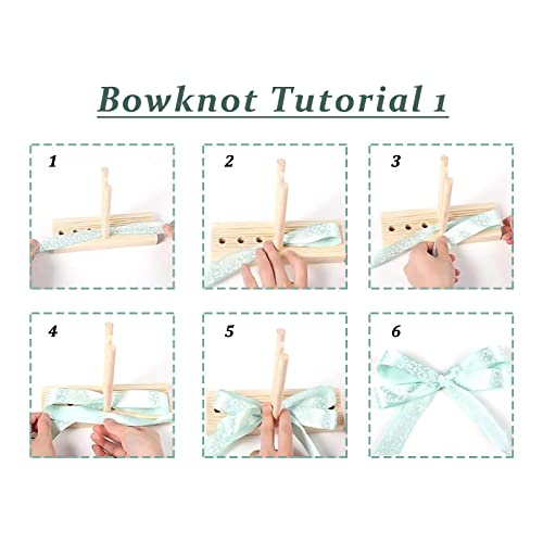 Andiker Bow Maker For Ribbon, Wooden Bow Making Tool For Creating Wreaths, Gift Bows, Hair Bows, Decorations, Corsages (Type 1) #TOP4