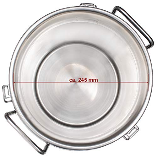 Foto von Beeketal 'BMK-20' Milchkanne Transportkanne 20 Liter aus Edelstahl, auslaufsicherer Deckel mit Spannverschluss und Gummidichtung, Molkerei Milch Kanne zum Transportieren oder zur Aufbewahrung