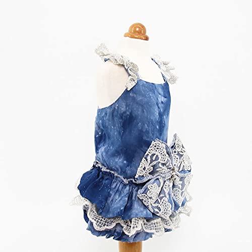 Fegoclt Small Dog Dress Tutu Vest Skirt Bowknot Fairy Mesh Dress Pet Apparel Costume Clothing (Size : X-Large) #TOP1