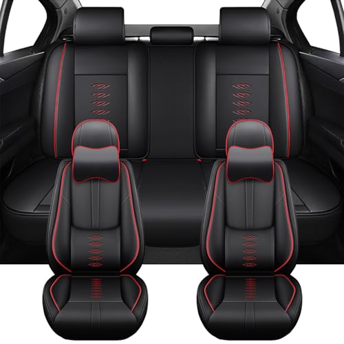 Cresater Car Seat Covers Fit for Hyundai Veloster 2012-2021,Full Set Leather Seat Cover,Airbag Compatible Car Seat Cushions,Waterproof Seat Covers for