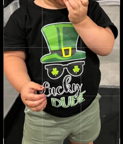 Image of Tkria Toddler Boys St Patricks Shirts Kids Clover Shamrock T-Shirt Baby Dinosaur Gnome Lucky Dude Short Sleeve Green Tops