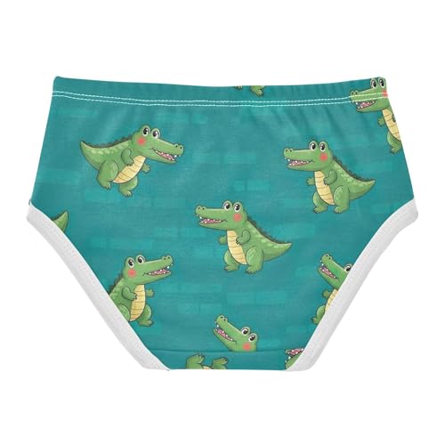 Artistic Toddlers Underwear Floral 2t Cotton Little Girl Panties Cute Cartoon Crocodiles Blue Kids Briefs Undies2