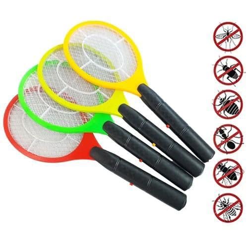 Raquete Elétrica Mata Insetos, Recarregável, Bivolt, Elimina Mosquitos e Moscas
