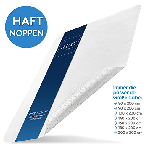 LILENO HOME Matratzenunterlage 90x200 cm - Lattenrost Matratzenschoner mit Noppen - Noppen Antirutschmatte für Matratze und Boxspringbett - Antirutsch Lattenrostschoner durch Matratzen Unterleger