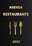  libro de reservas restaurante 2022: Agenda Reservas 2022 Para Restaurante  1 día = 2 página  Comida/Cena Con Directorio de Contactos  ideal para restaurantes, hotel , pubs , cafetería