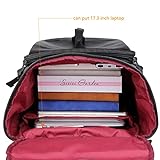 Baosha HB-26 3-Ways Herren Rucksäcke Handgepäck Schultertasche Convertible PU Leder Reisetasche Wanderrucksäcke Sporttasche Travel Duffel Bag Weekender Tasche (Schwarz)